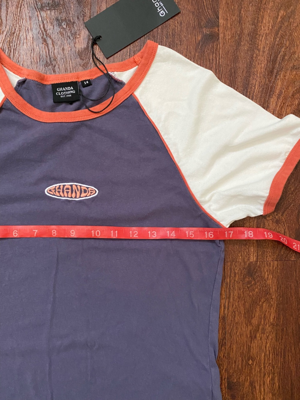 Ghanda Retro Colorblock Ringer Tee! - Picture 3 of 5